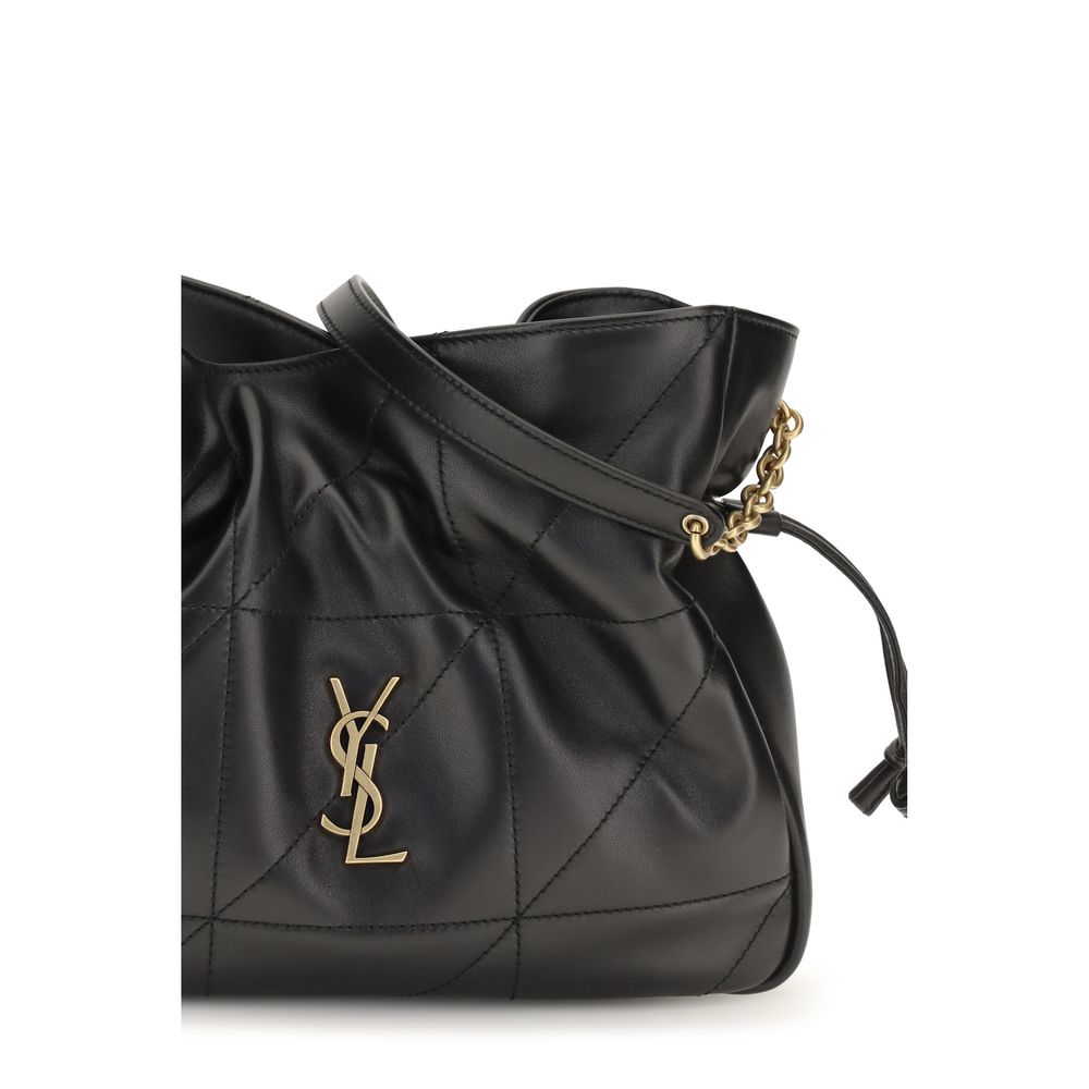 Saint Laurent Black Lambskin Shoulder Bag