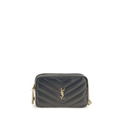 Saint Laurent Black Lambskin Shoulder Bag