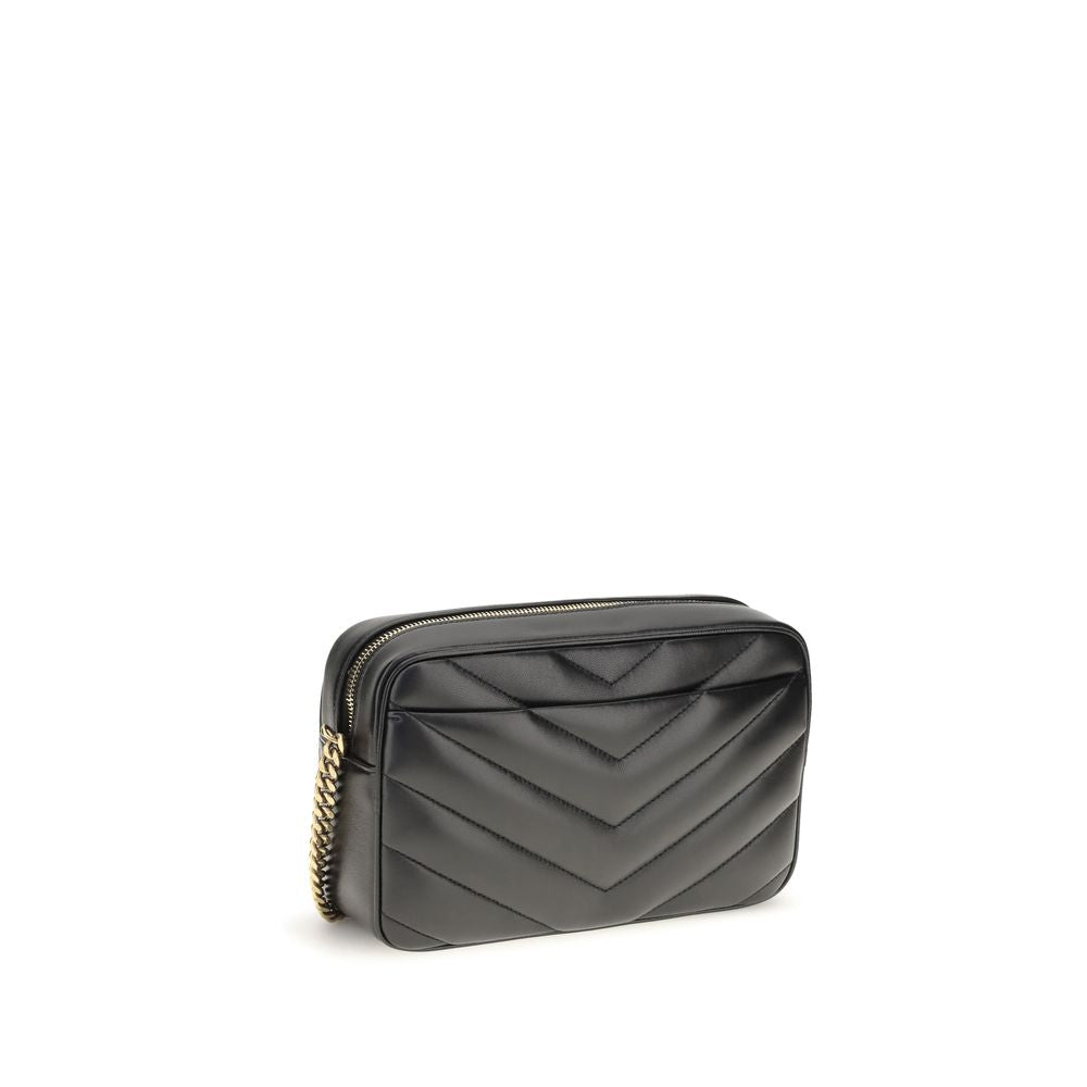 Saint Laurent Black Lambskin Shoulder Bag