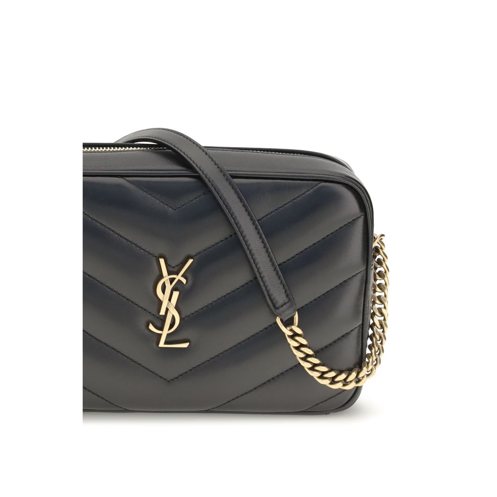 Saint Laurent Black Lambskin Shoulder Bag