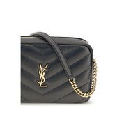 Saint Laurent Black Lambskin Shoulder Bag