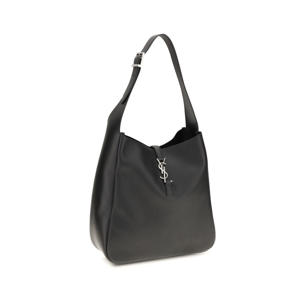 Saint Laurent Black Calf Leather Shoulder Bag