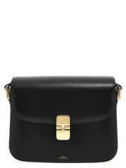 A.P.C. Black Cowhide Leather Crossbody Bag