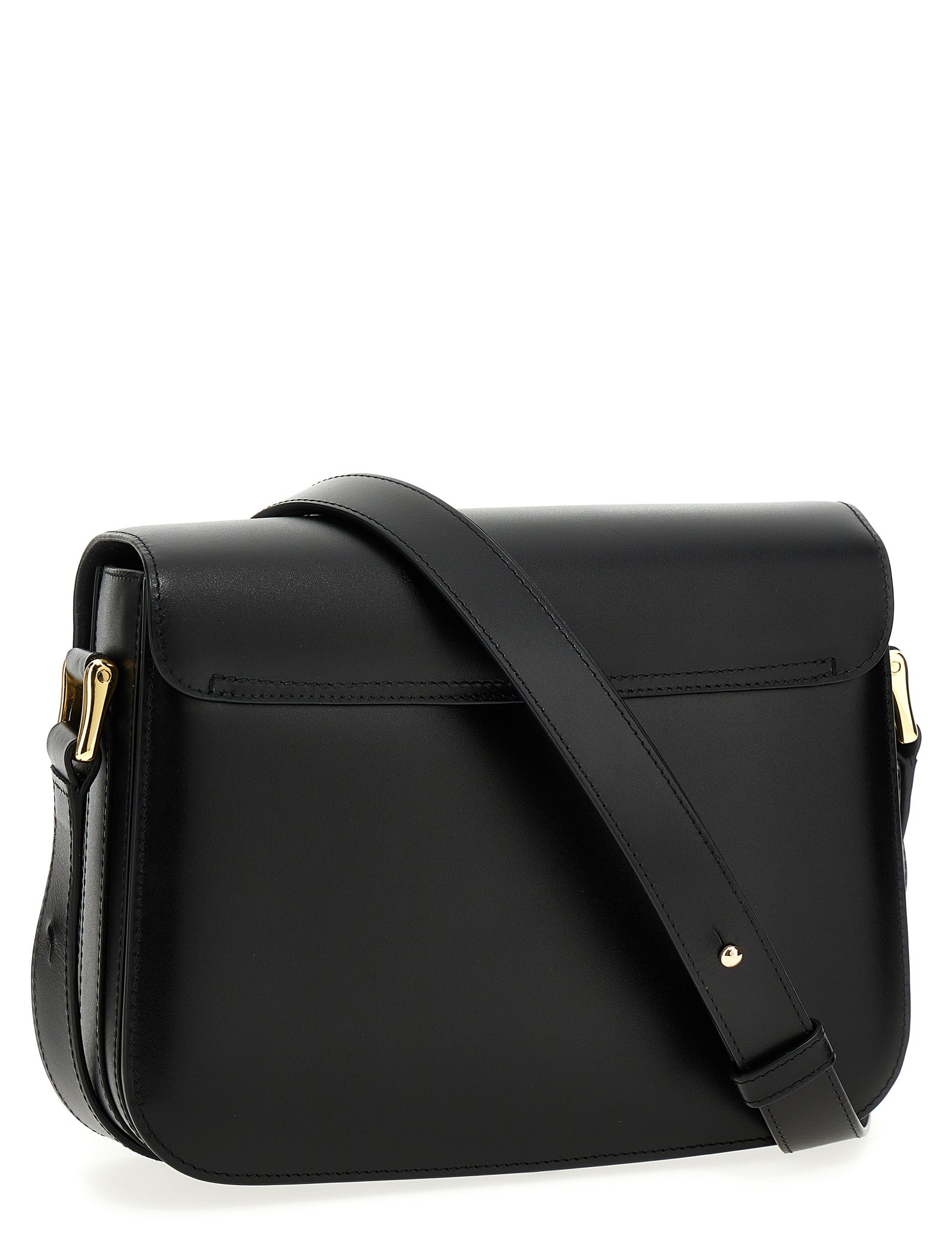 A.P.C. Black Cowhide Leather Crossbody Bag