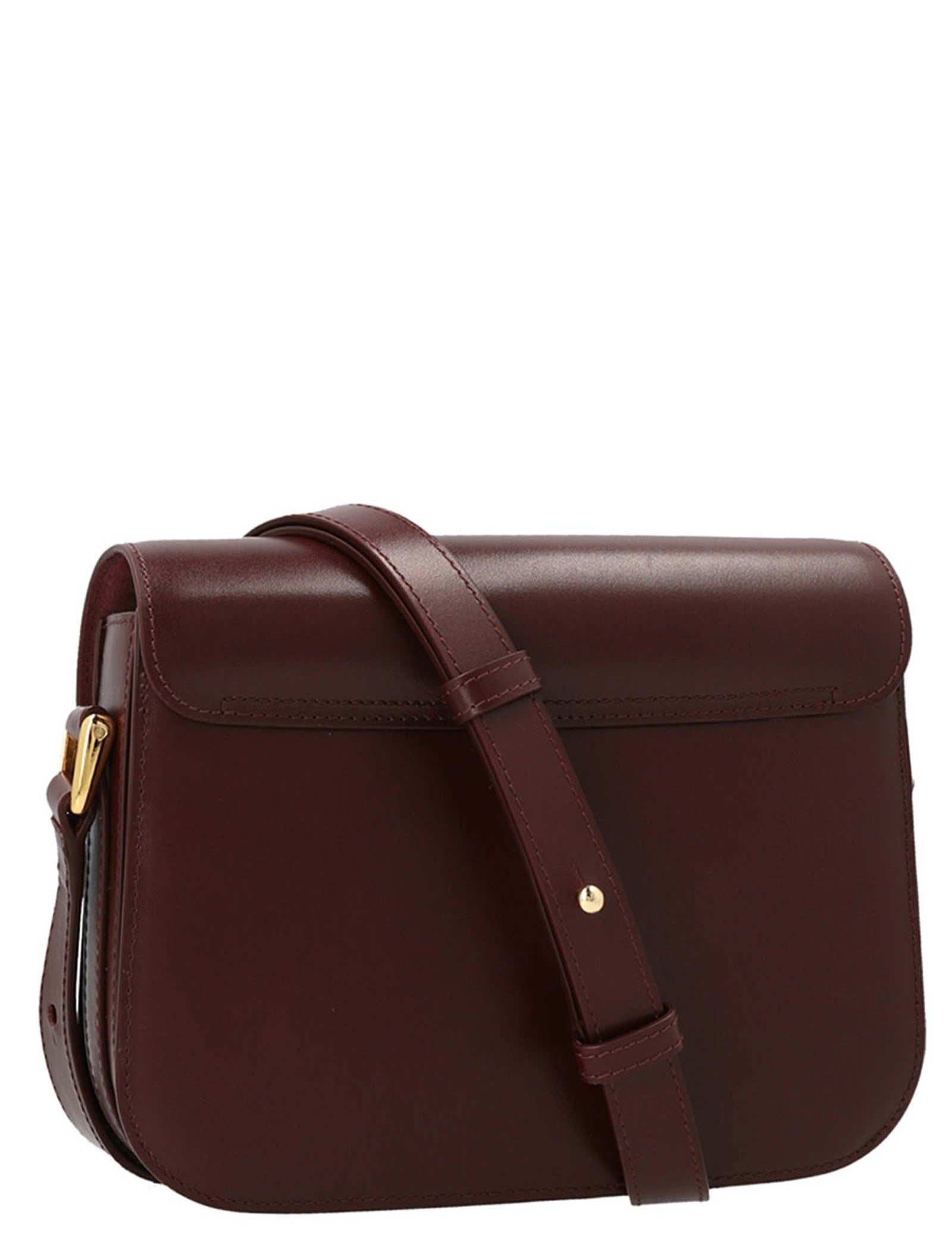 A.P.C. Bordeaux Cowhide Leather Crossbody Bag