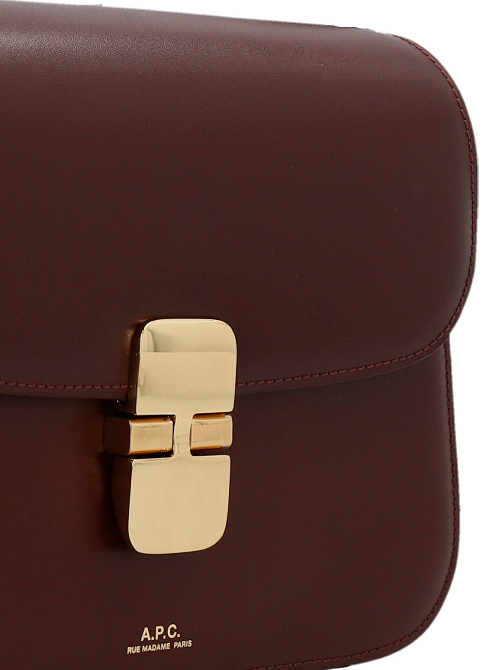 A.P.C. Bordeaux Cowhide Leather Crossbody Bag