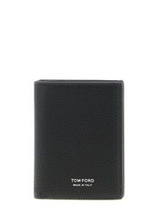 Tom Ford Black Calfskin Foldable Cardholder