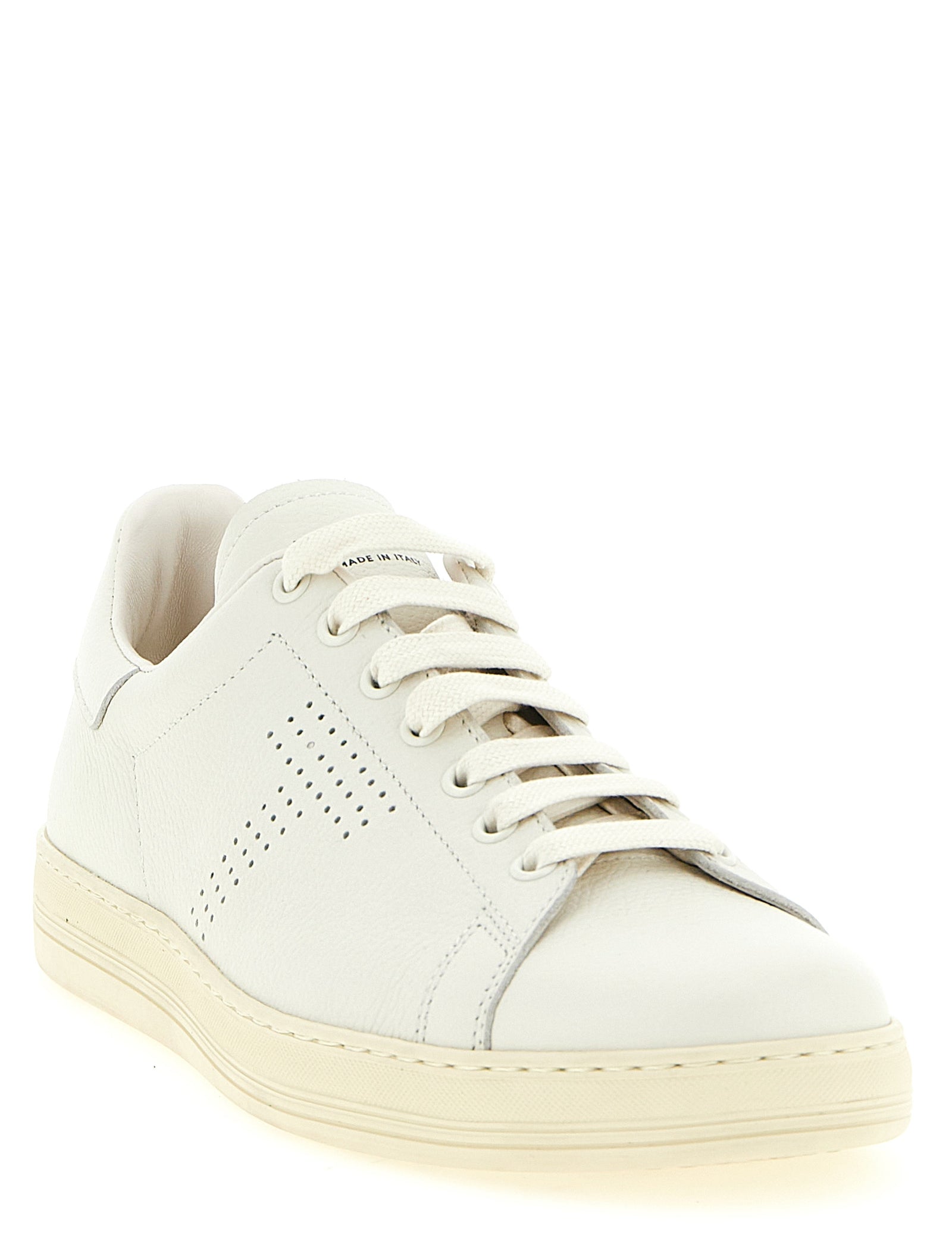Tom Ford White Leather Low Top Sneakers