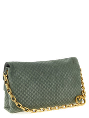 Gucci Green Calfskin Suede Shoulder Bag