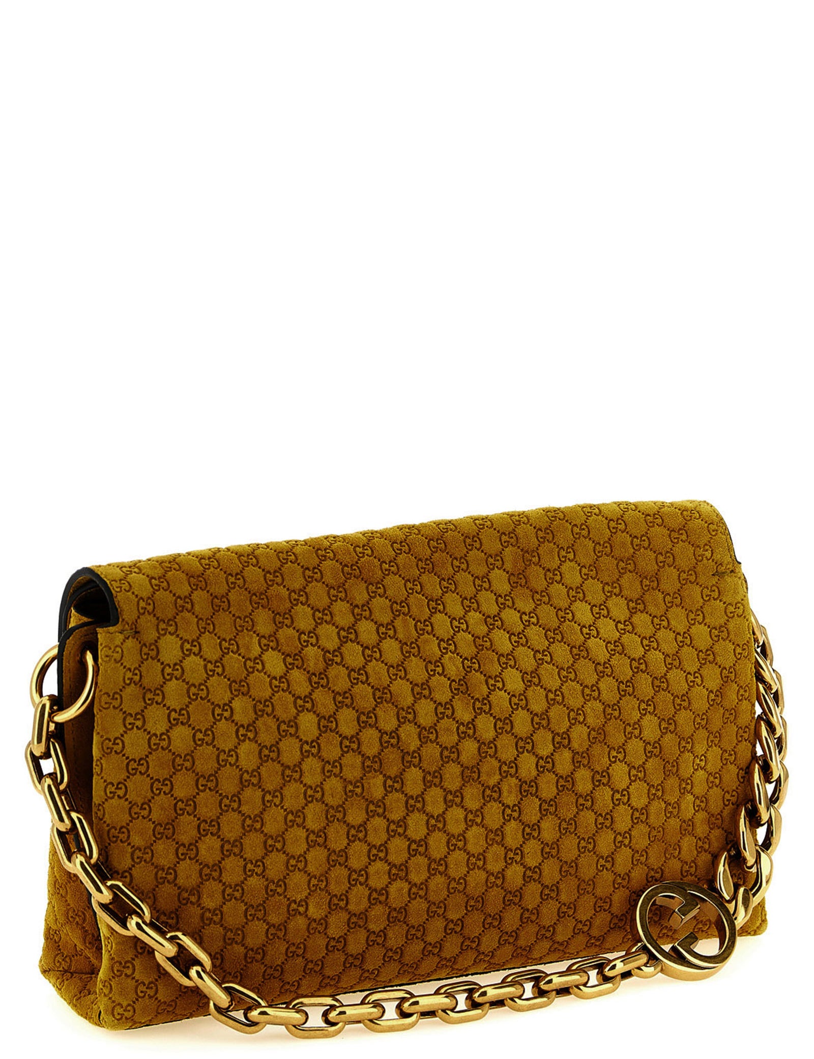 Gucci Yellow Calfskin Shoulder Bag