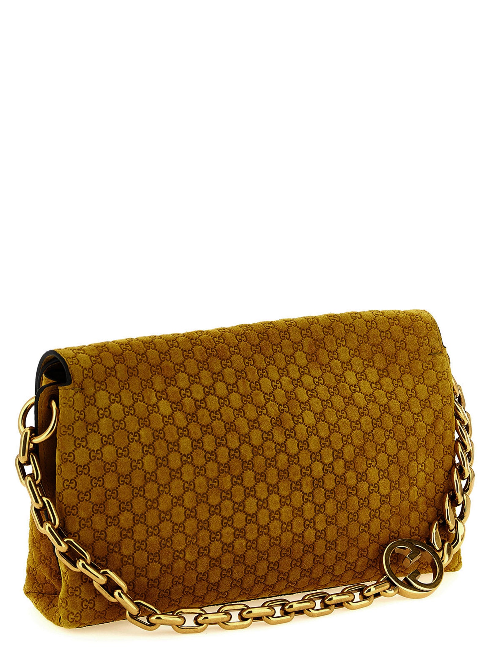 Gucci Yellow Calfskin Shoulder Bag