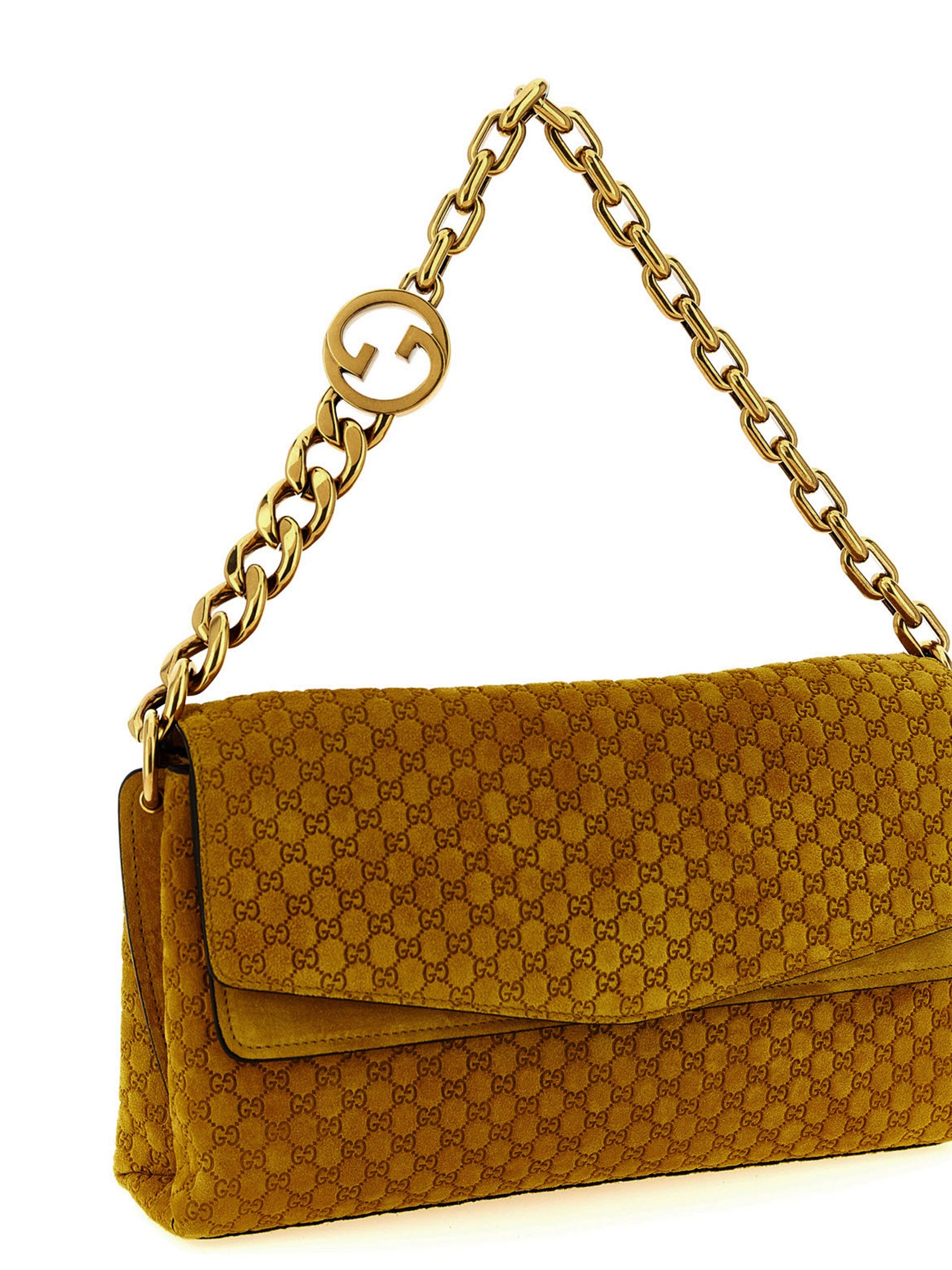 Gucci Yellow Calfskin Shoulder Bag