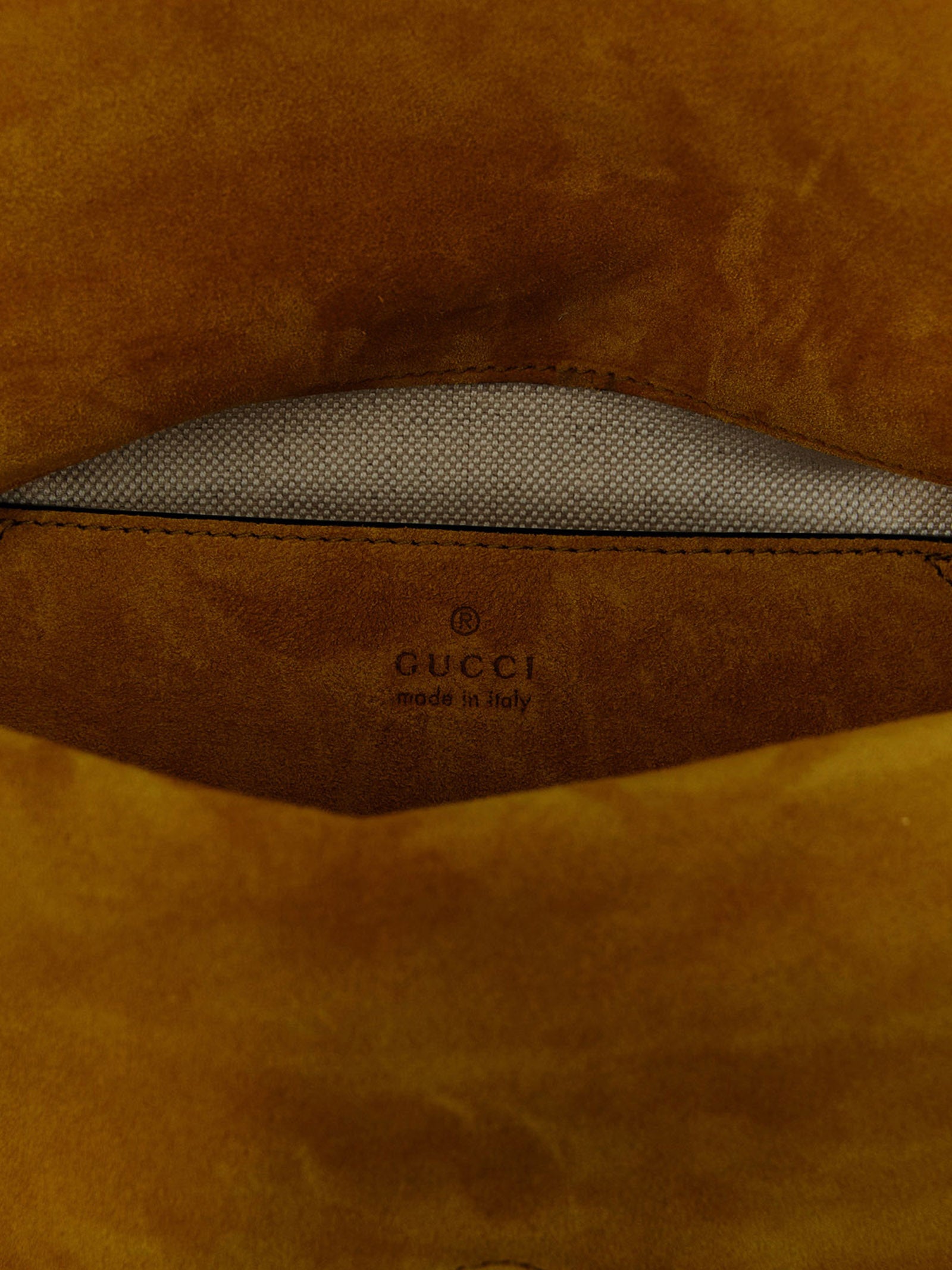 Gucci Yellow Calfskin Shoulder Bag
