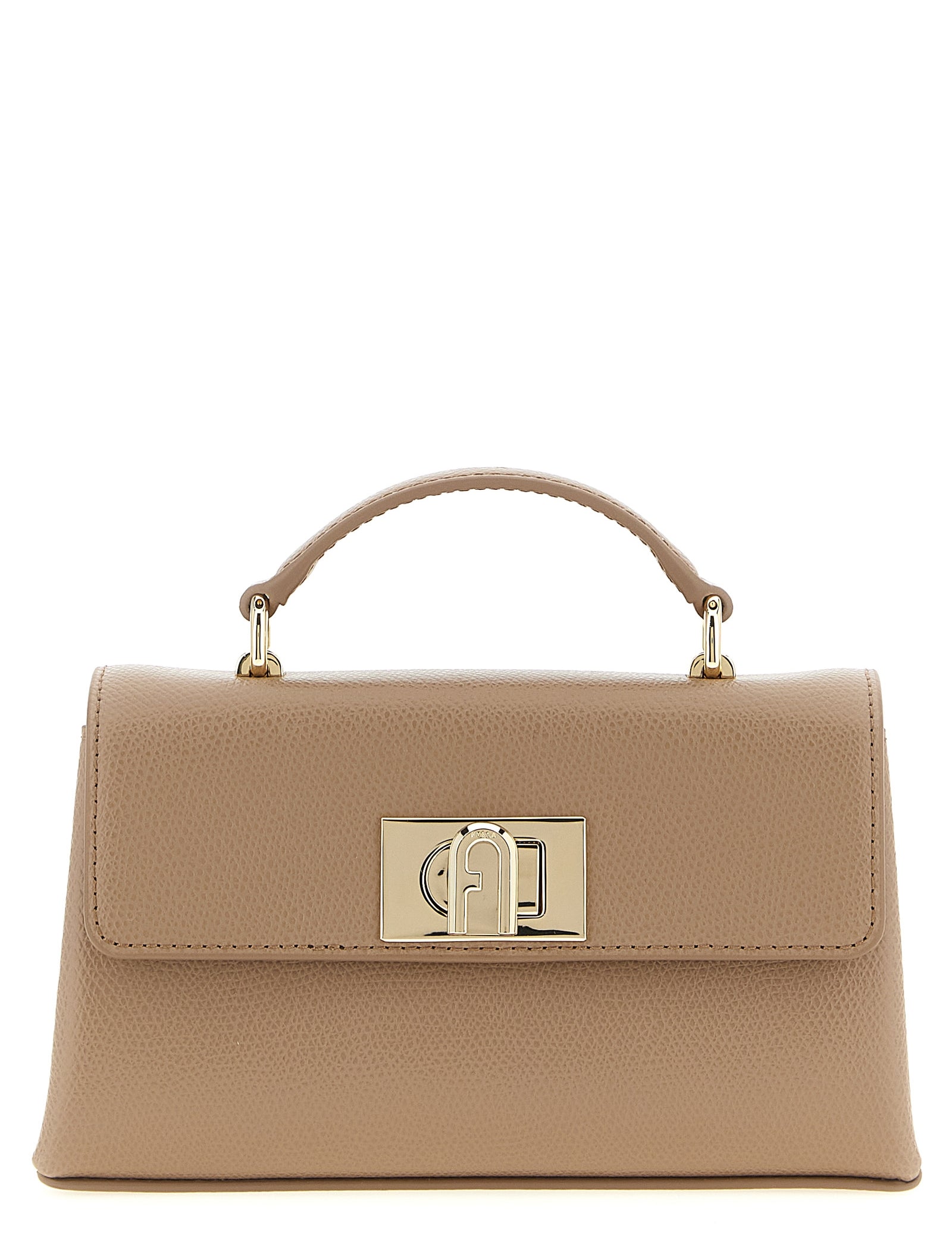 Furla Beige Calfskin Mini Crossbody Bag