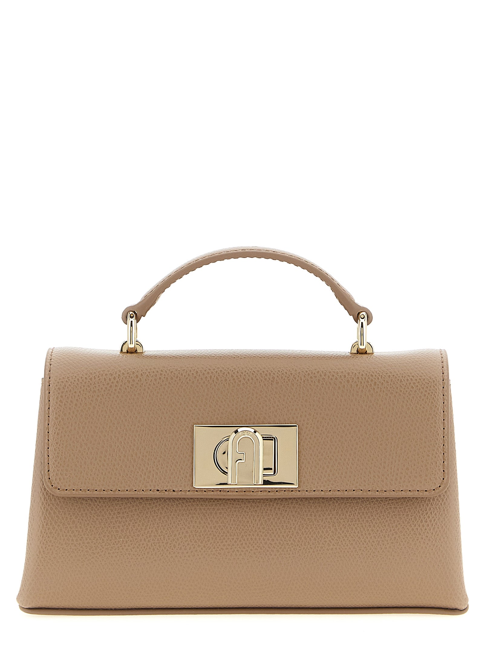 Furla Beige Calfskin Mini Crossbody Bag