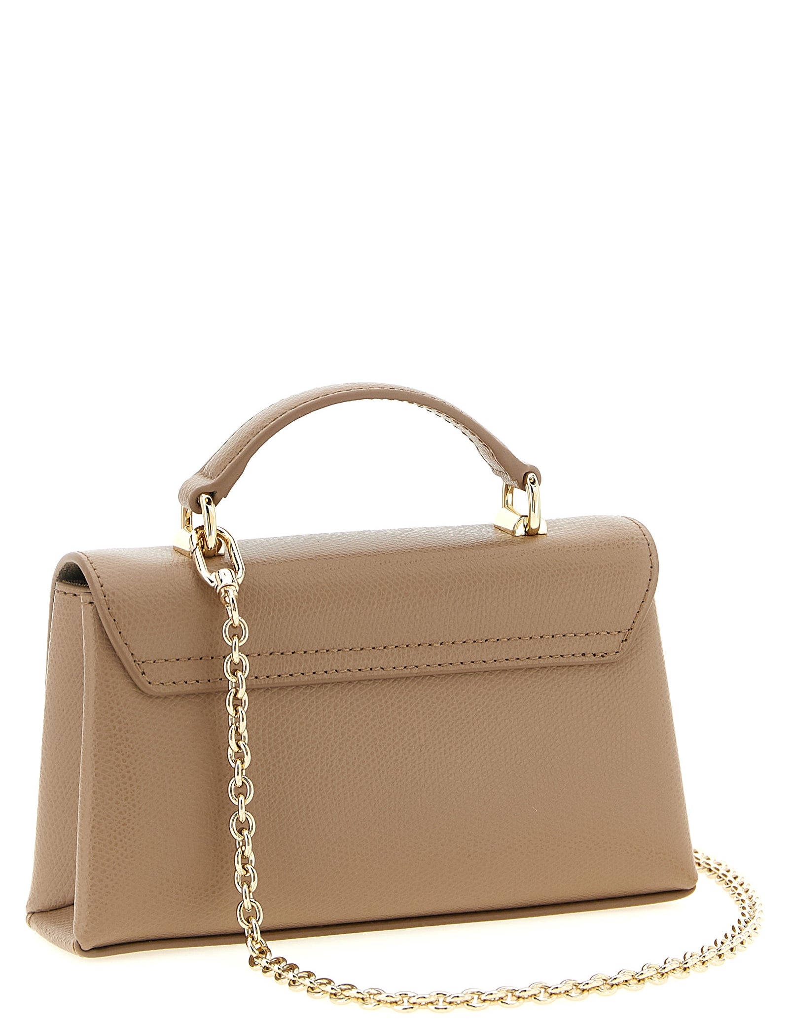 Furla Beige Calfskin Mini Crossbody Bag