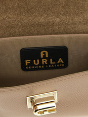 Furla Beige Calfskin Mini Crossbody Bag