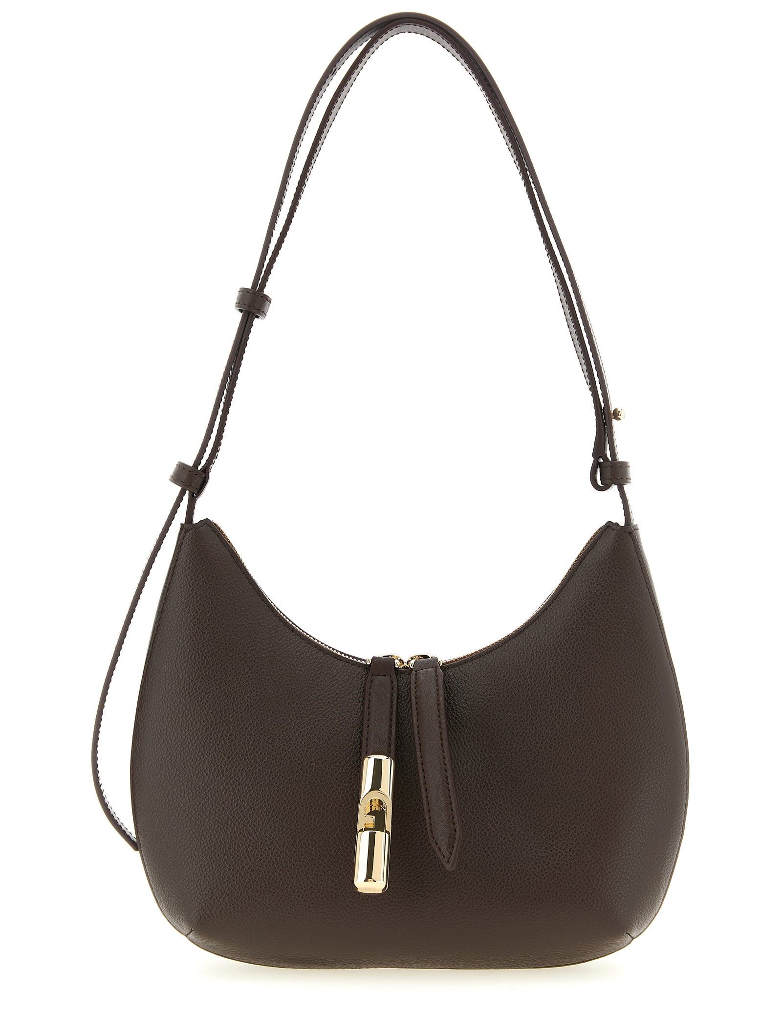 Furla Brown Calfskin Shoulder Bag