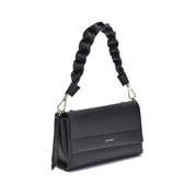 Coccinelle Black Calf Leather Shoulder Bag