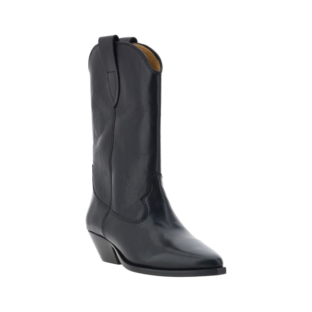 Isabel Marant Black Calf Leather Ankle Boots