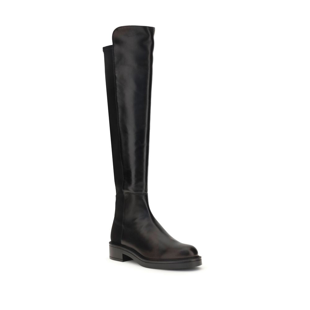 Stuart Weitzman Black Leather Over The Knee Boots