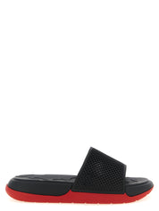 Christian Louboutin Black Polyurethane Slides