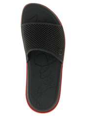 Christian Louboutin Black Polyurethane Slides