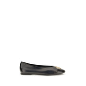 Tory Burch Black Calf Leather Ballet Flats