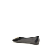 Tory Burch Black Calf Leather Ballet Flats