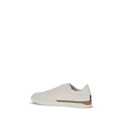 Fendi White Calf Leather Low Top Sneakers