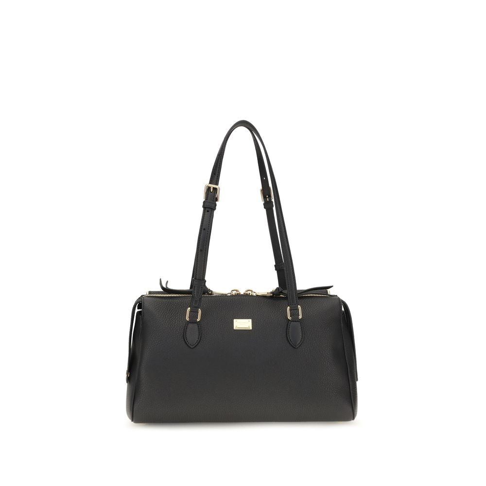 Dolce & Gabbana Black Calf Leather Shoulder Bag