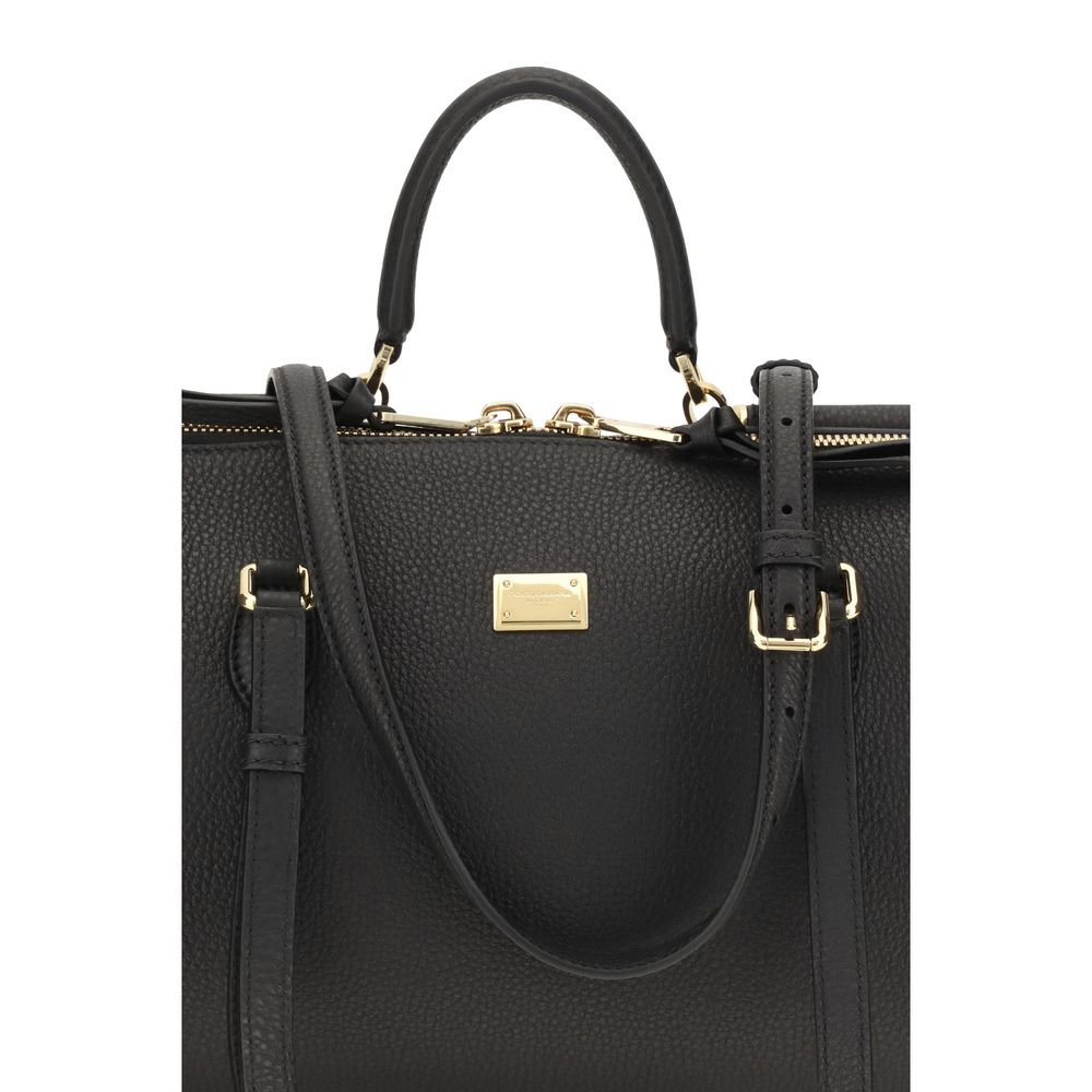 Dolce & Gabbana Black Calf Leather Shoulder Bag