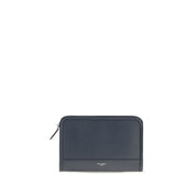 Dolce & Gabbana Blue Calf Leather Clutch