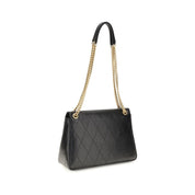 Tory Burch Black Calf Leather Charlie Shoulder Bag