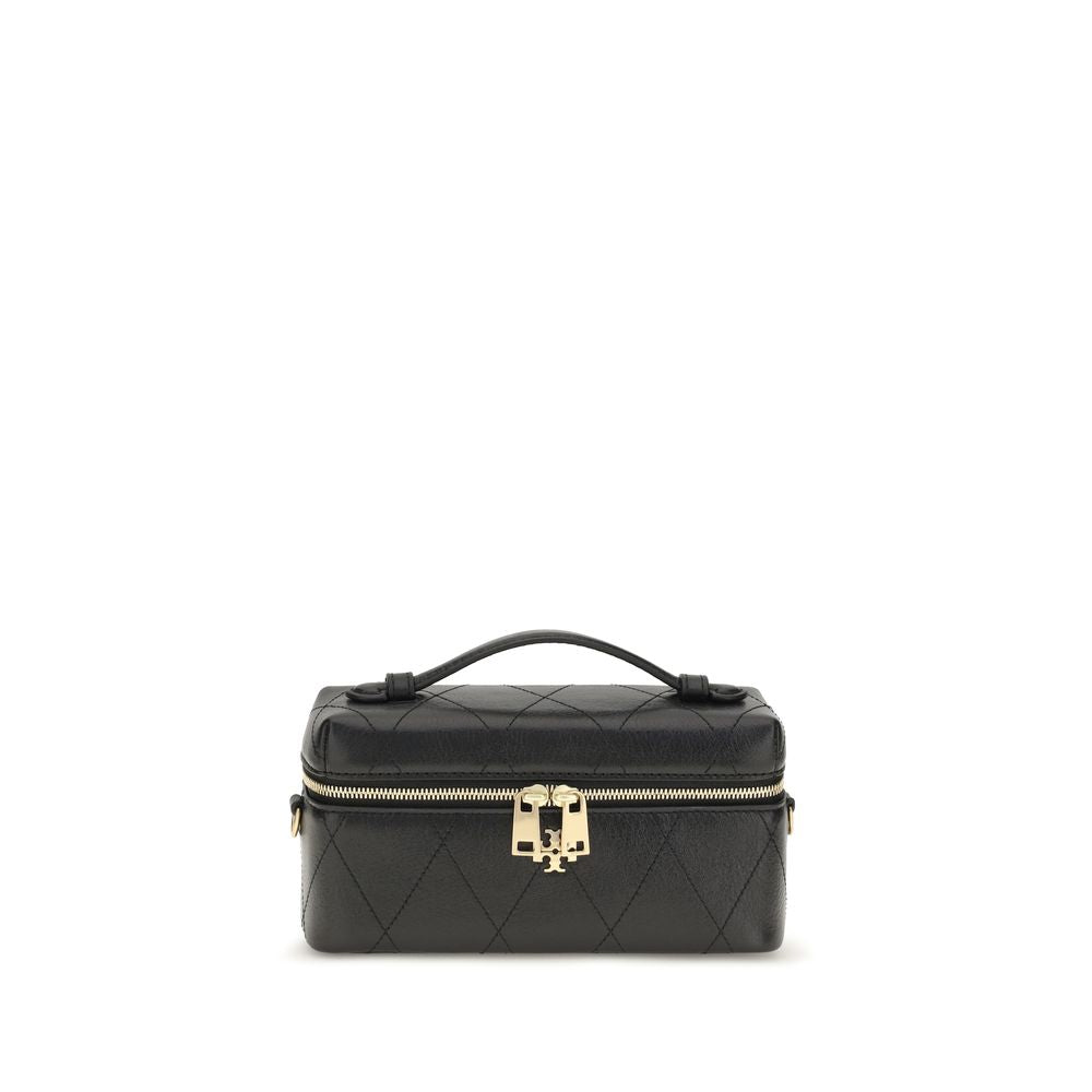 Tory Burch Black Calf Leather Beauty Case