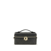 Tory Burch Black Calf Leather Beauty Case