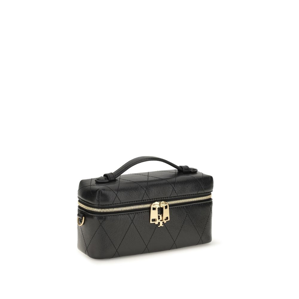 Tory Burch Black Calf Leather Beauty Case