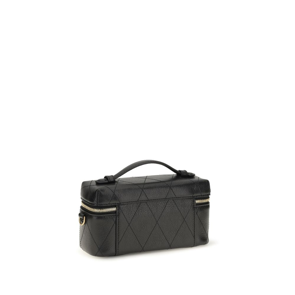 Tory Burch Black Calf Leather Beauty Case
