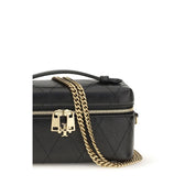 Tory Burch Black Calf Leather Beauty Case