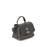 Zanellato Gray Calf Leather Baby Postina Daily Handbag