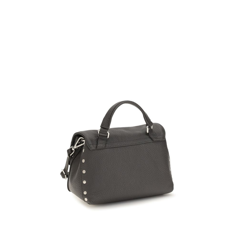 Zanellato Gray Calf Leather Baby Postina Daily Handbag
