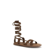 Miu Miu Brown Calf Leather Gladiator Sandals