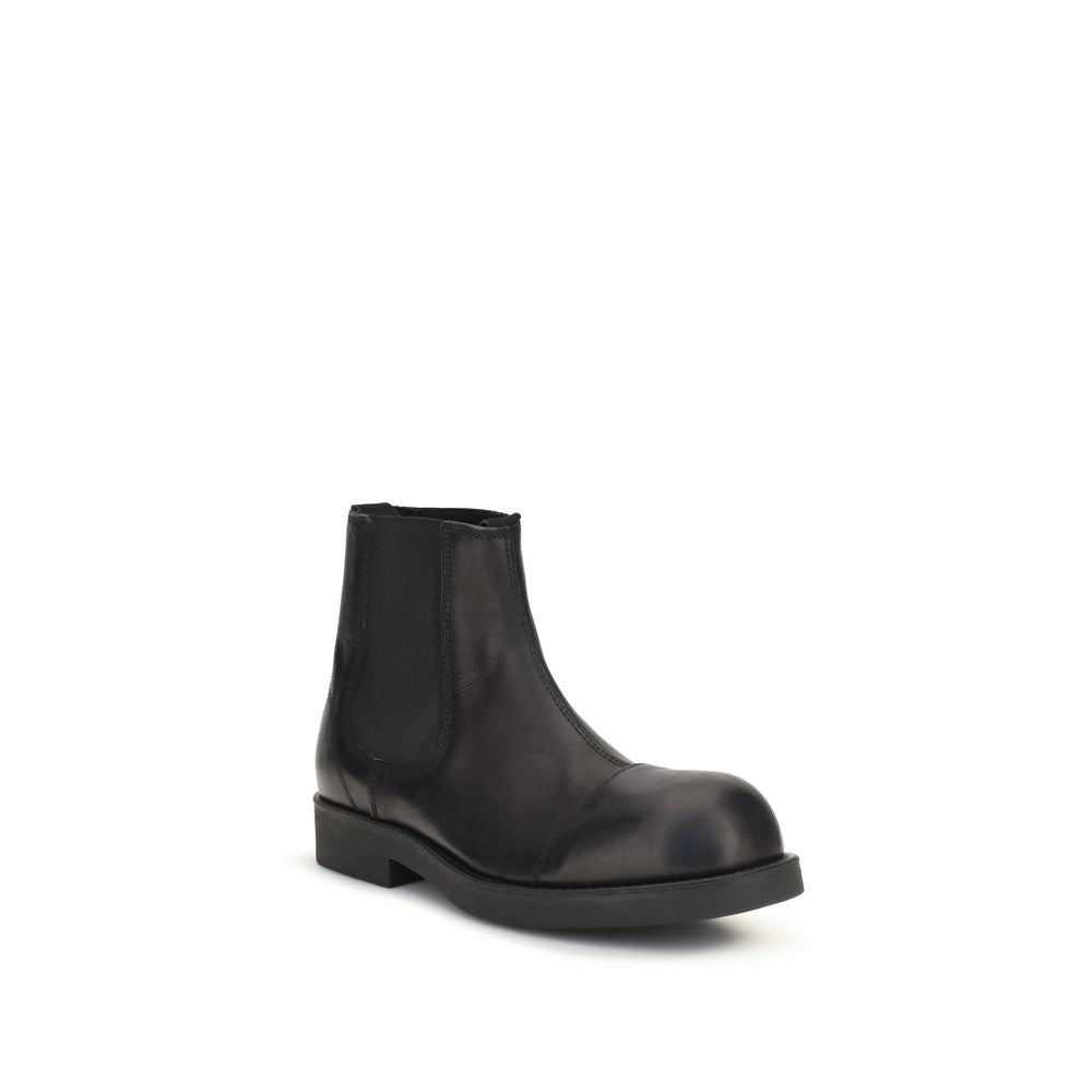 MM6 Black Calf Leather Chelsea Boots