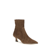 Stuart Weitzman Brown Calf Leather Ankle Boots
