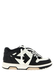 Off-White White/Black Calf Leather Low Top Sneakers