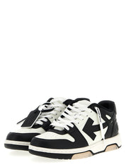 Off-White White/Black Calf Leather Low Top Sneakers