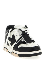 Off-White White/Black Calf Leather Low Top Sneakers