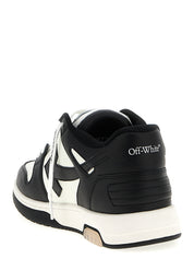 Off-White White/Black Calf Leather Low Top Sneakers