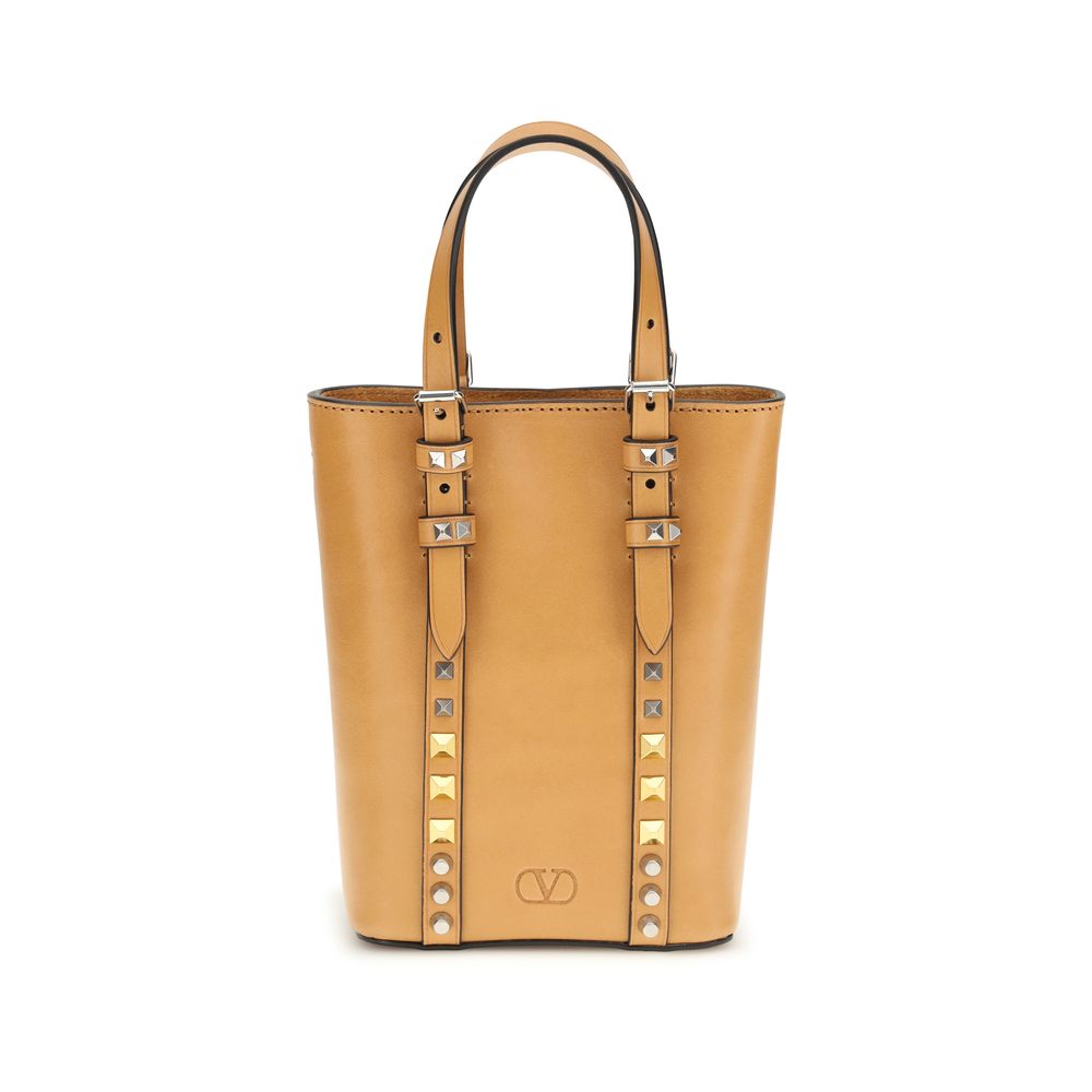 Valentino Garavani Beige Calf Leather Mini Shoulder Bag