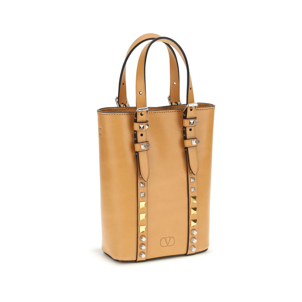 Valentino Garavani Beige Calf Leather Mini Shoulder Bag